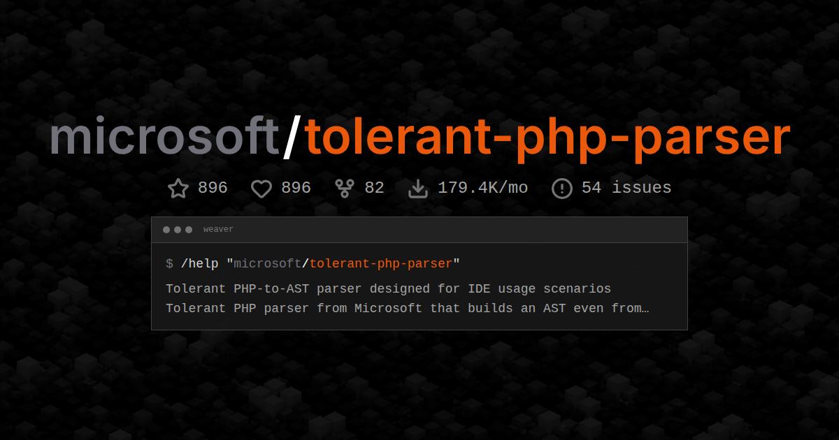 microsoft/tolerant-php-parser