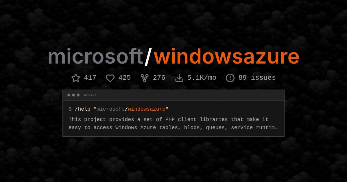 microsoft/windowsazure