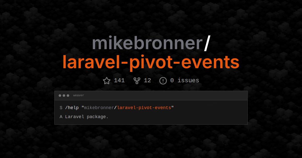 mikebronner/laravel-pivot-events