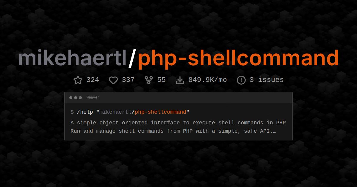 mikehaertl/php-shellcommand