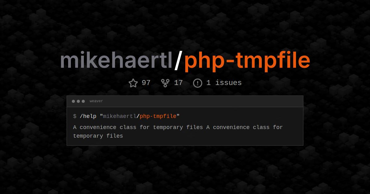 mikehaertl/php-tmpfile