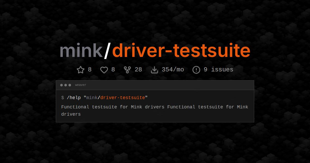 mink/driver-testsuite