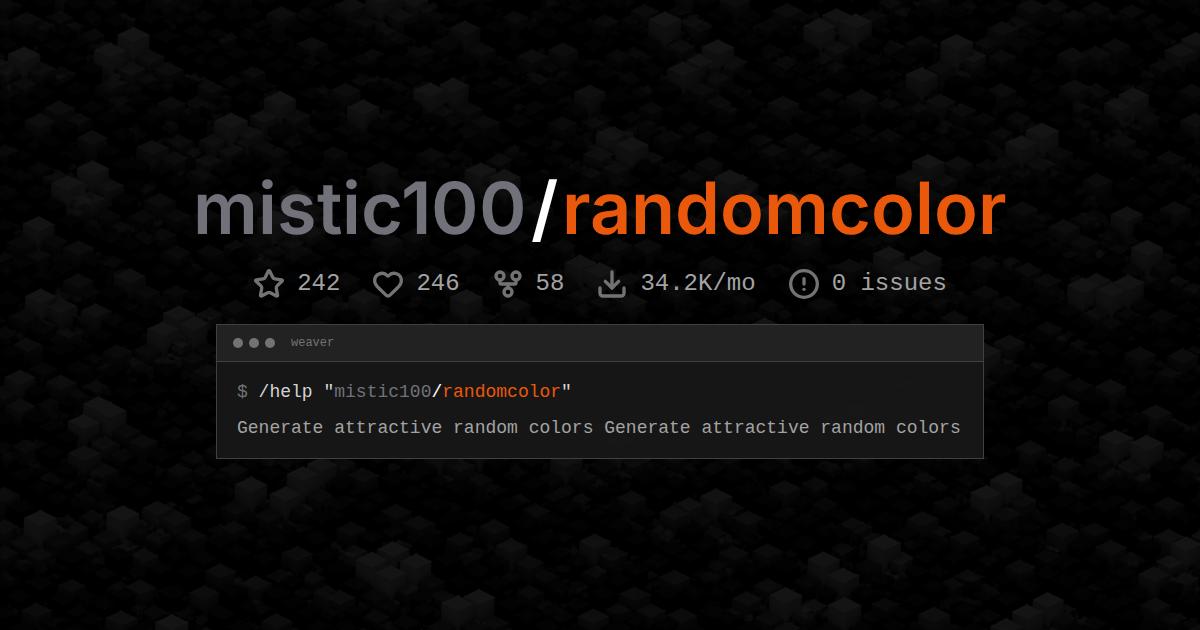 mistic100/randomcolor