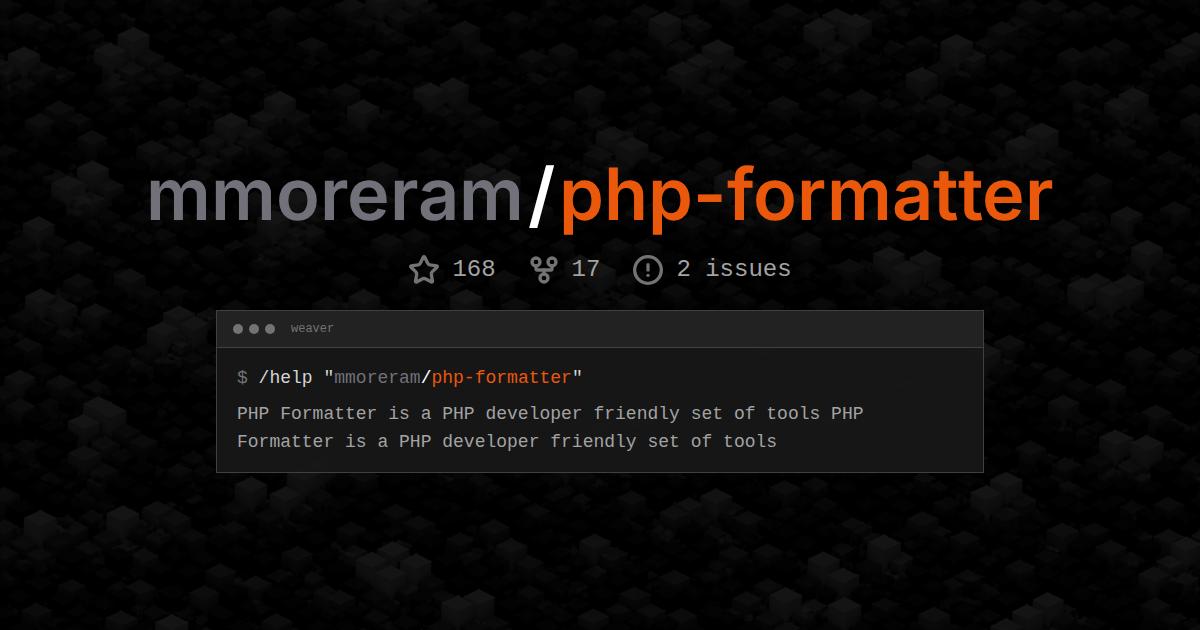 mmoreram/php-formatter