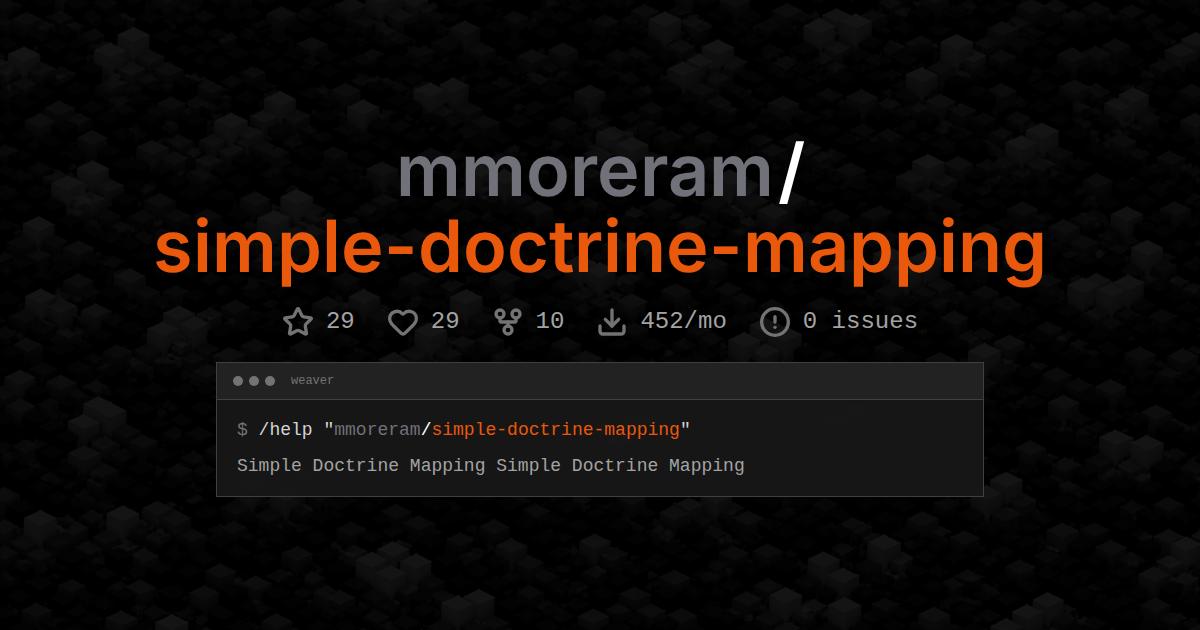 mmoreram/simple-doctrine-mapping