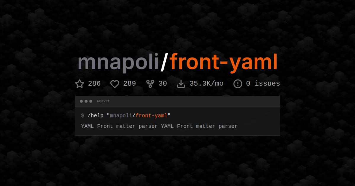 mnapoli/front-yaml