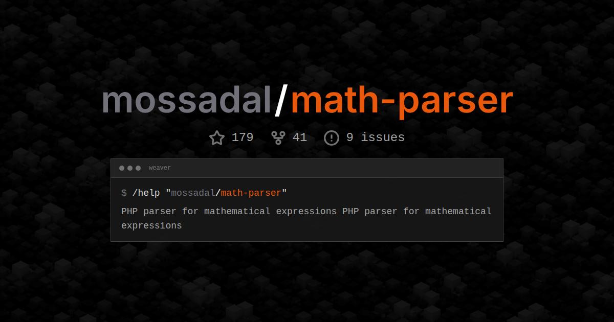 mossadal/math-parser
