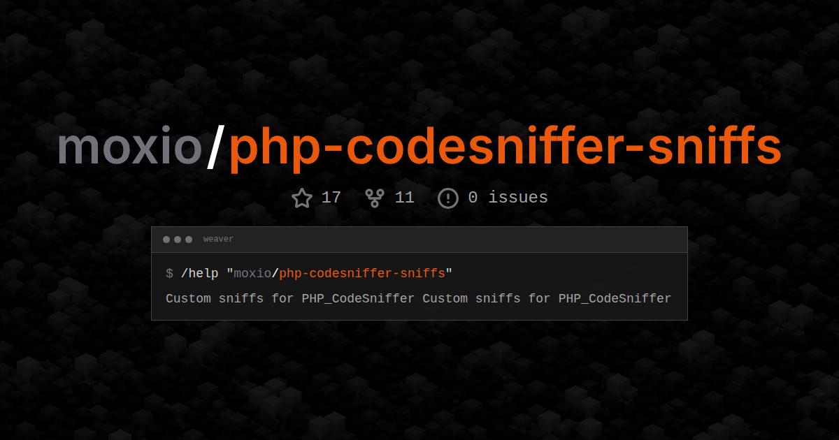 moxio/php-codesniffer-sniffs