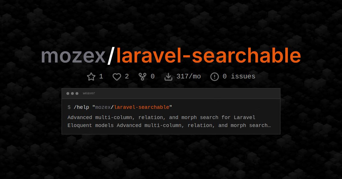 mozex/laravel-searchable