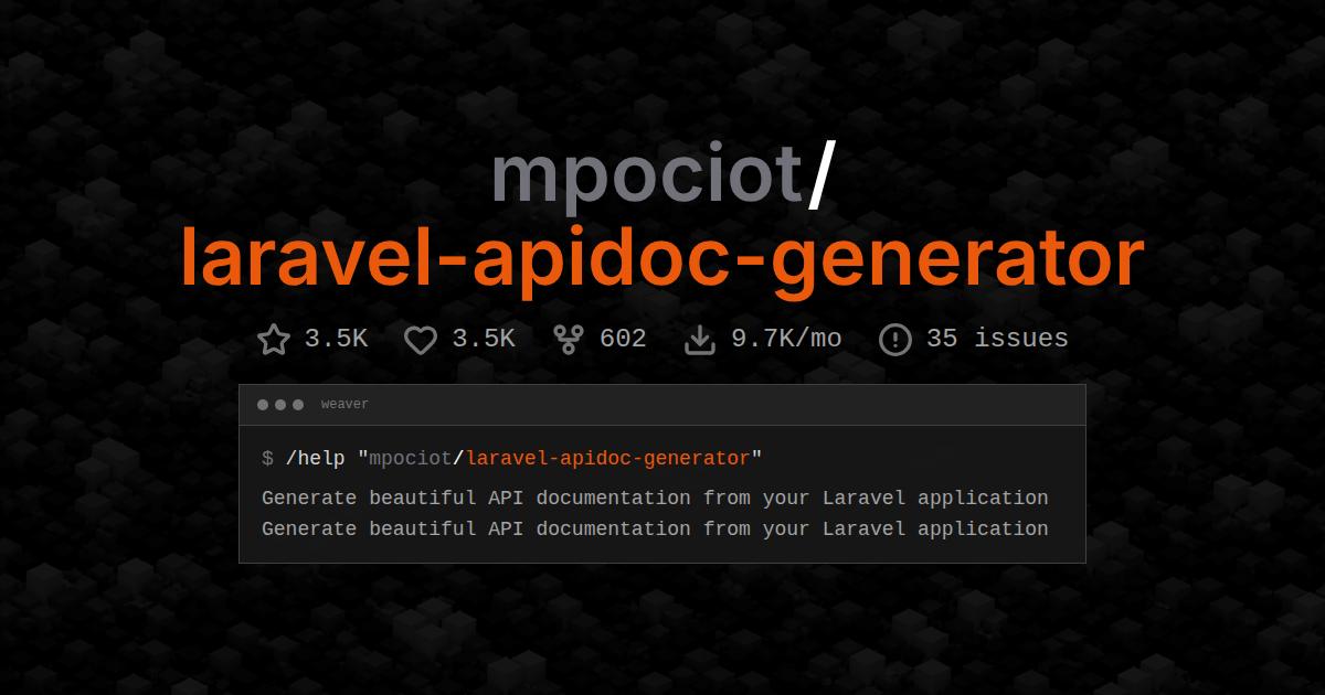 mpociot/laravel-apidoc-generator