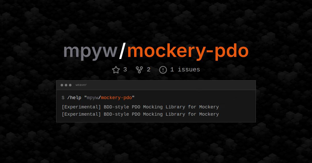 mpyw/mockery-pdo
