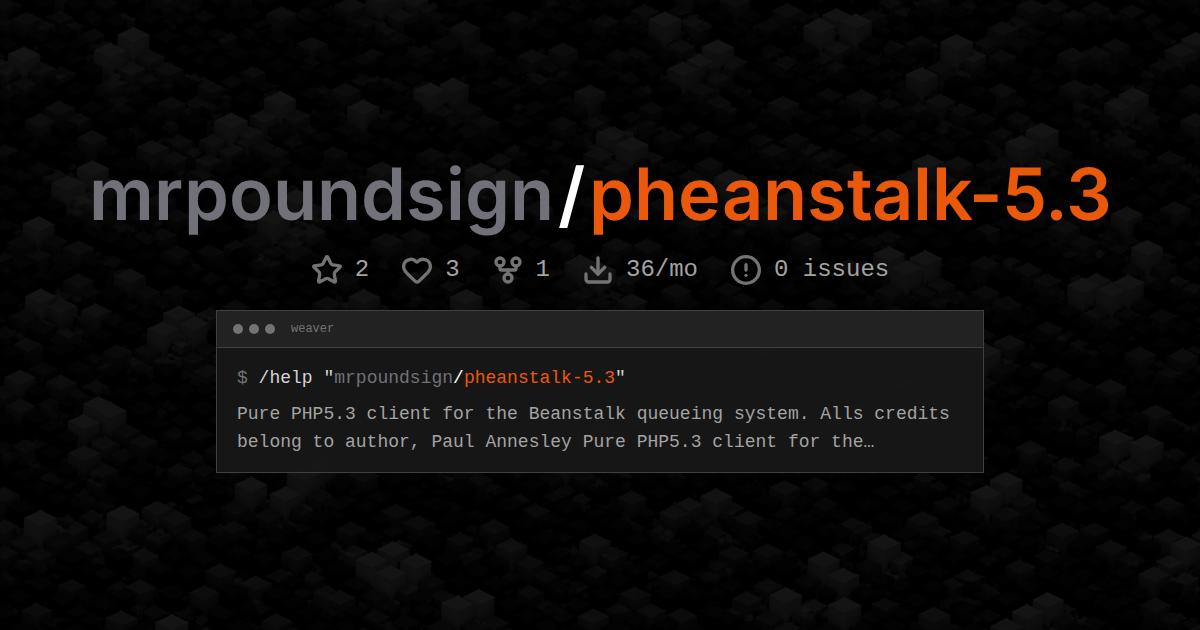 mrpoundsign/pheanstalk-5.3