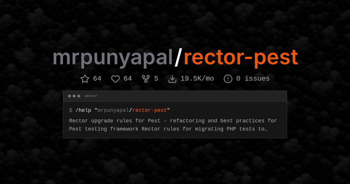 mrpunyapal/rector-pest