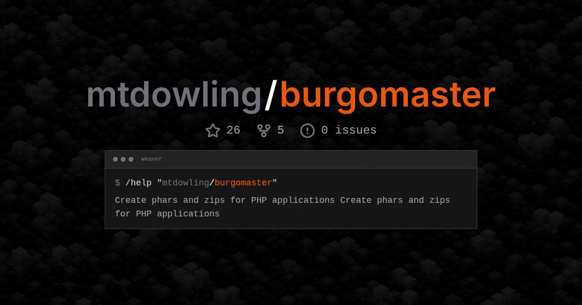 mtdowling/burgomaster