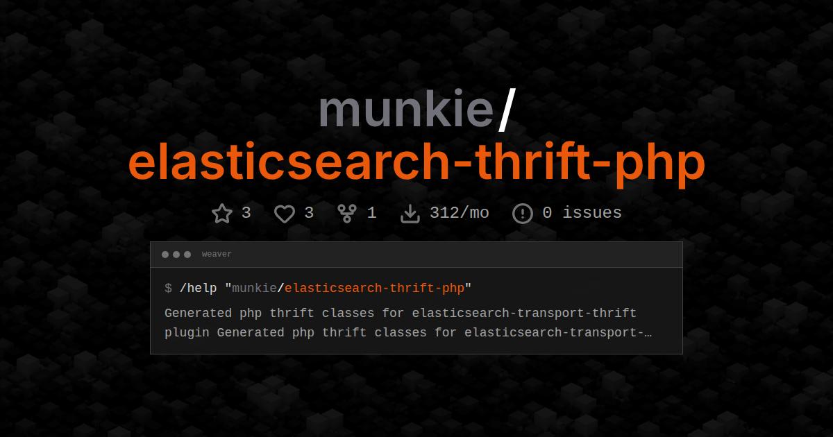 munkie/elasticsearch-thrift-php