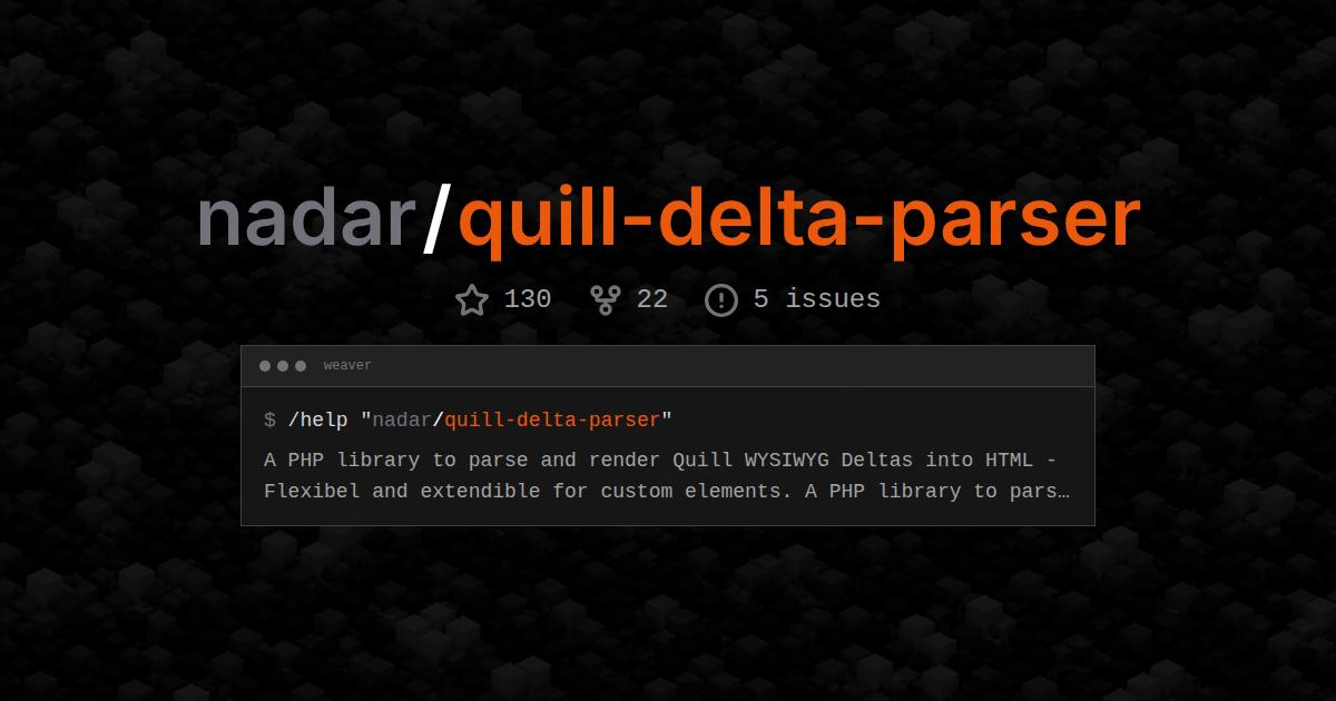 nadar/quill-delta-parser