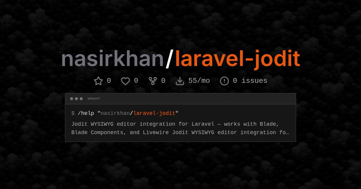 nasirkhan/laravel-jodit