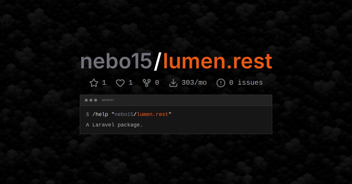nebo15/lumen.rest