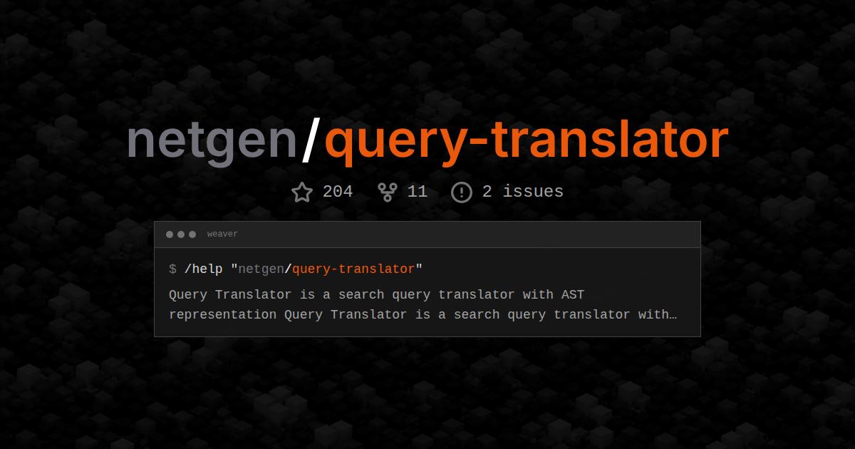 netgen/query-translator
