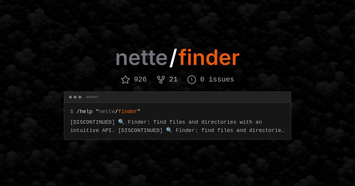 nette/finder