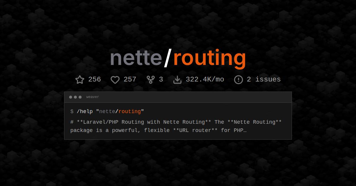 nette/routing