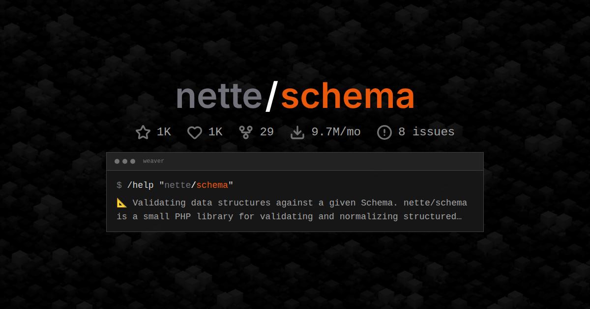 nette/schema