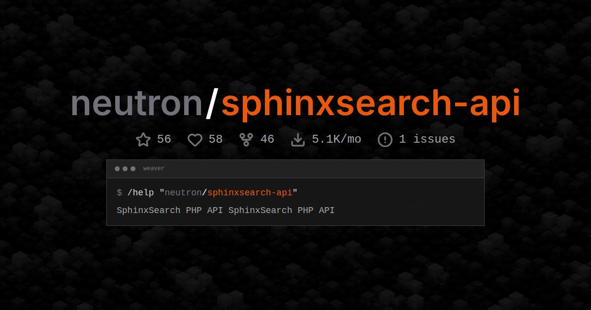 neutron/sphinxsearch-api