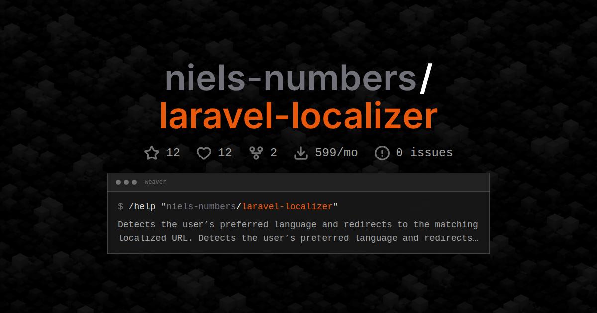 niels-numbers/laravel-localizer