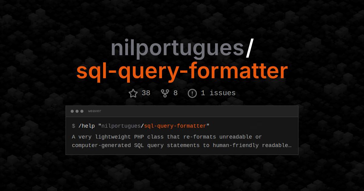 nilportugues/sql-query-formatter