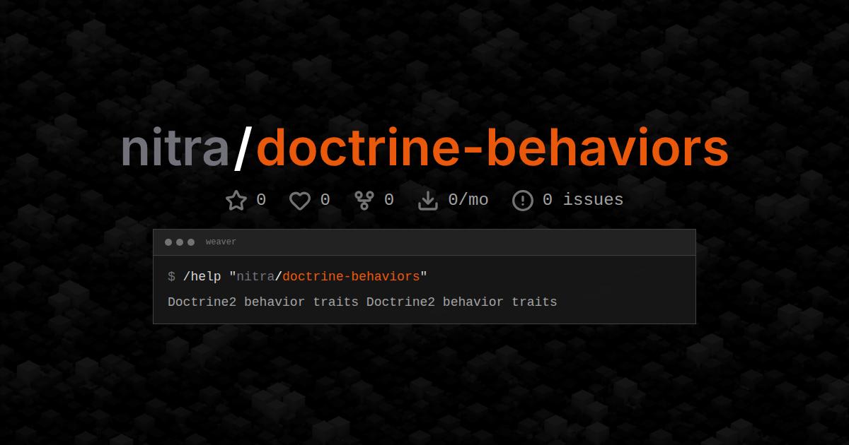nitra/doctrine-behaviors