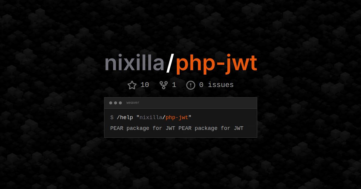 nixilla/php-jwt
