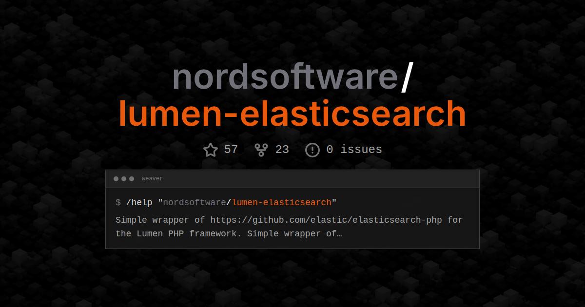 nordsoftware/lumen-elasticsearch