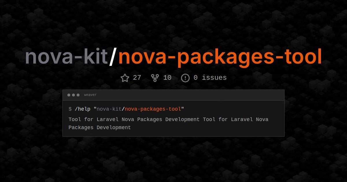 nova-kit/nova-packages-tool