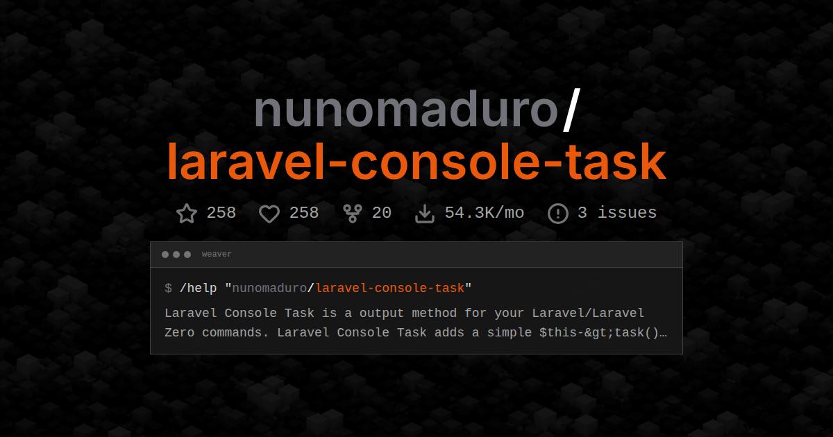 nunomaduro/laravel-console-task