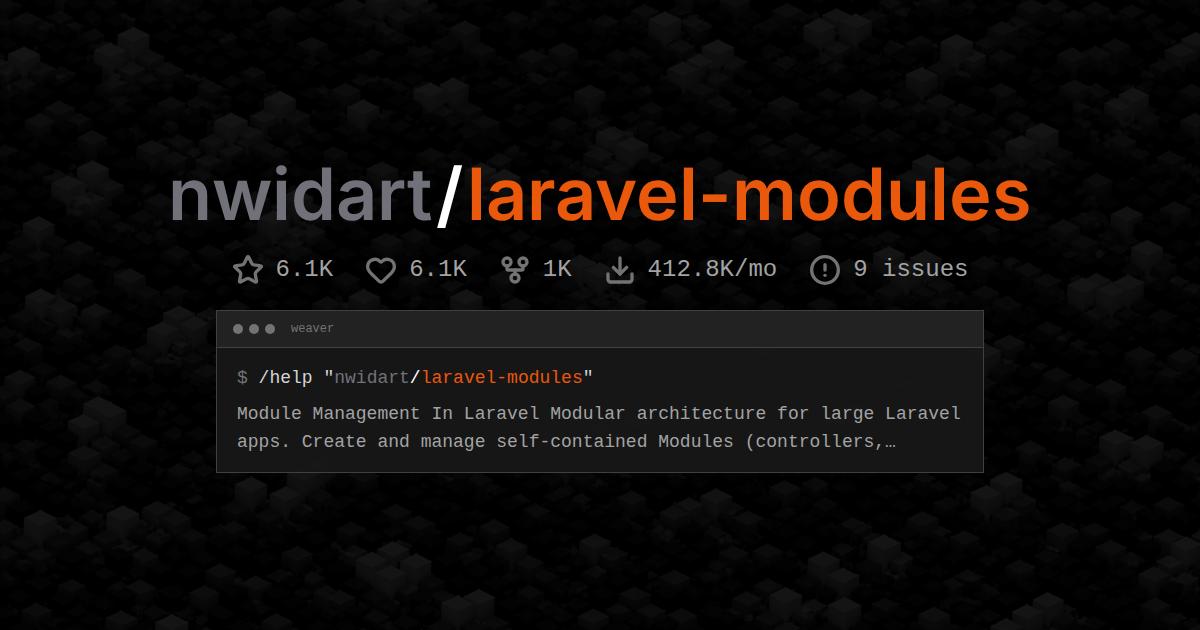 nwidart/laravel-modules
