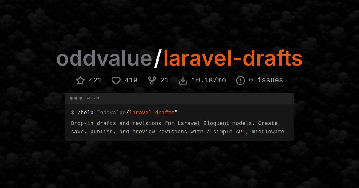 oddvalue/laravel-drafts