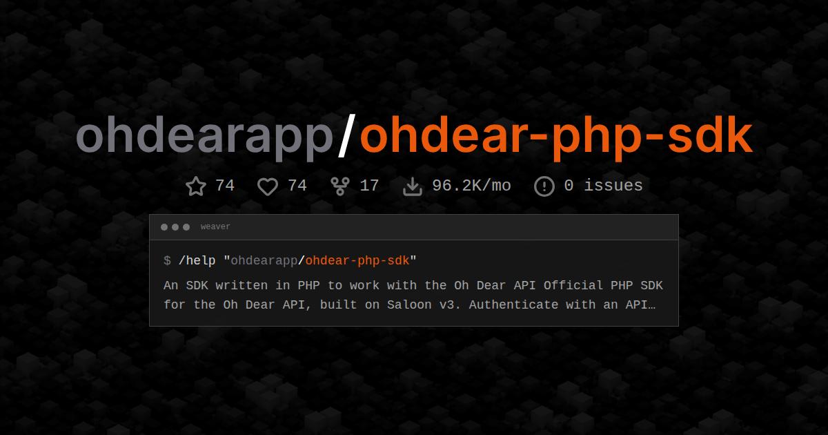ohdearapp/ohdear-php-sdk