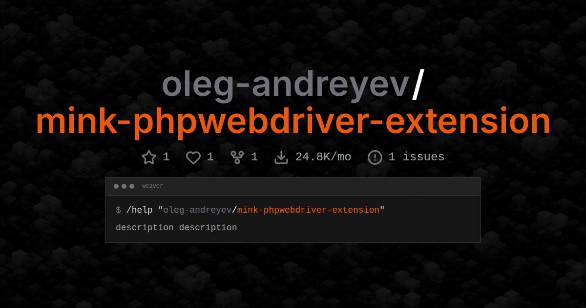 oleg-andreyev/mink-phpwebdriver-extension