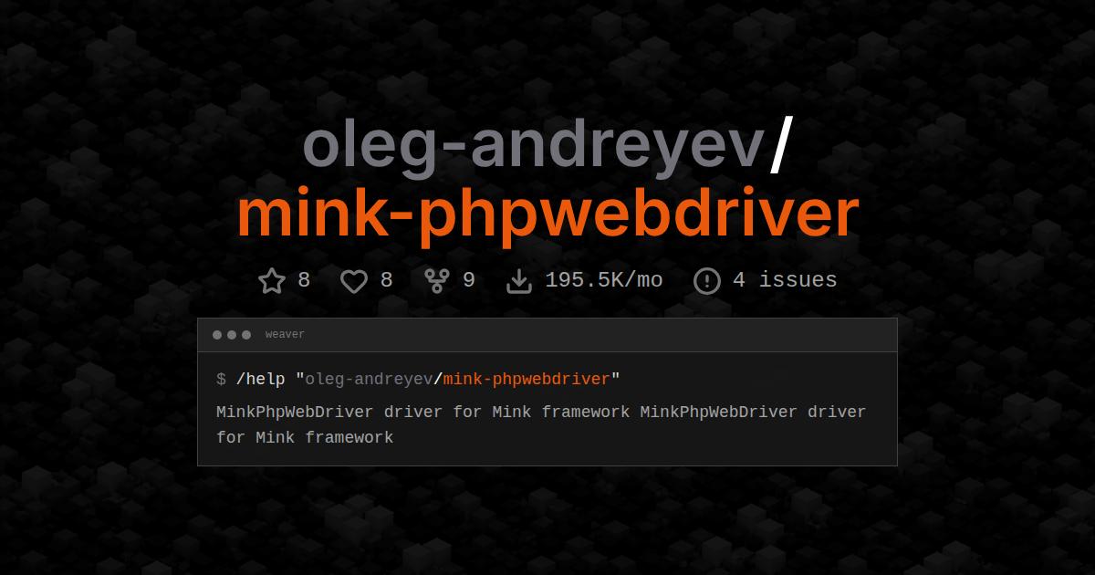 oleg-andreyev/mink-phpwebdriver