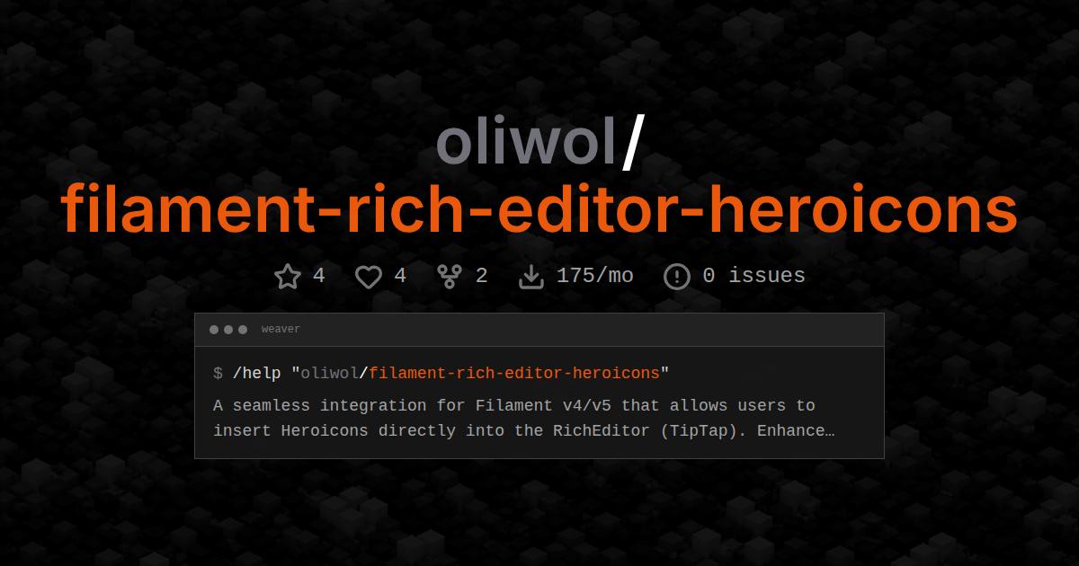 oliwol/filament-rich-editor-heroicons
