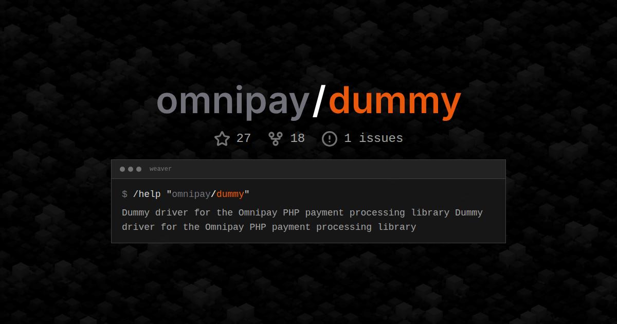 omnipay/dummy