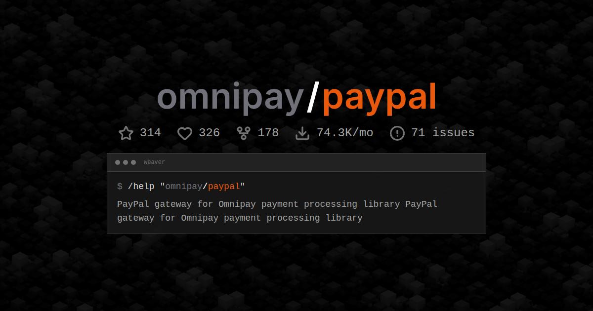 omnipay/paypal