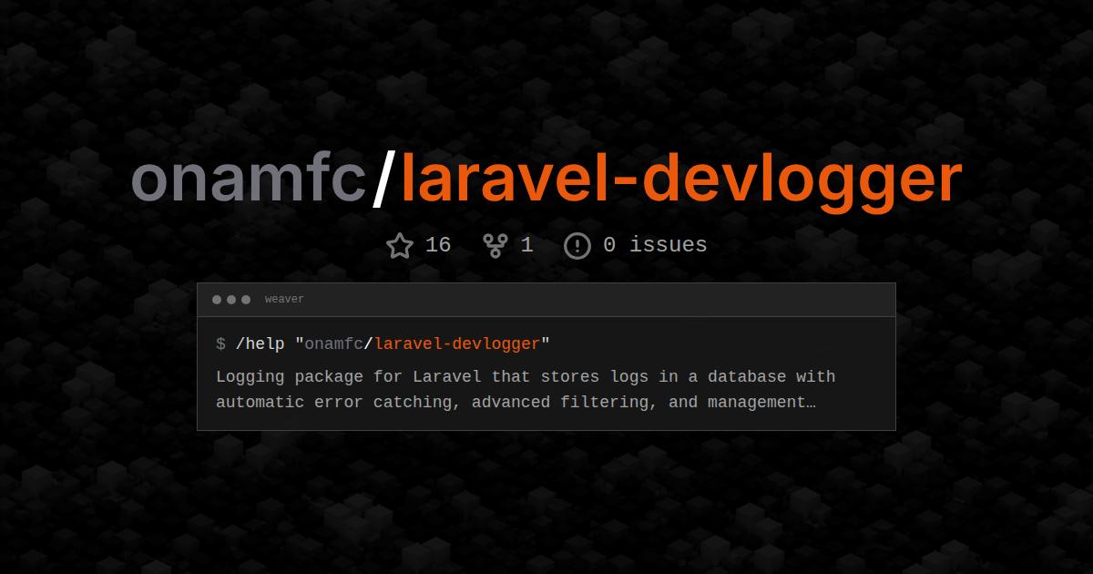 onamfc/laravel-devlogger