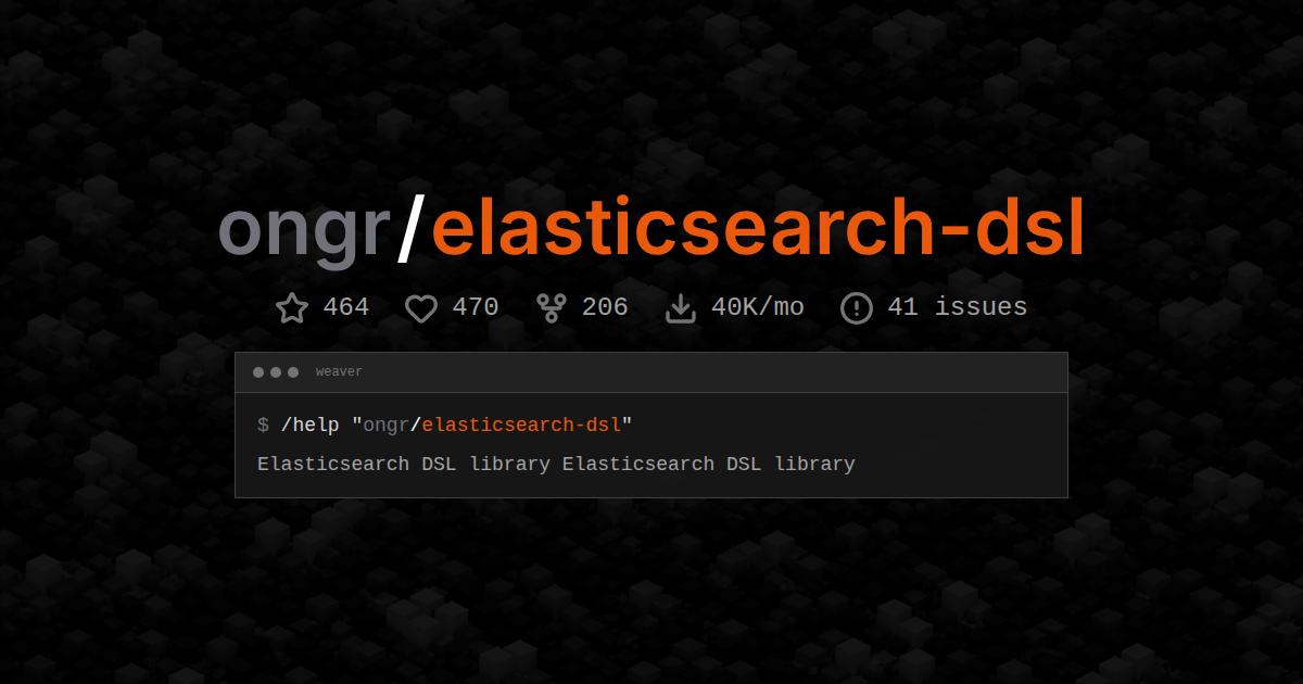ongr/elasticsearch-dsl