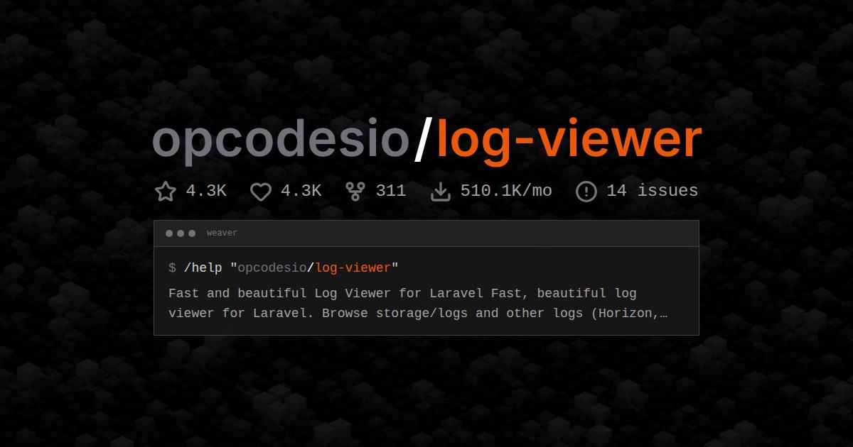 opcodesio/log-viewer