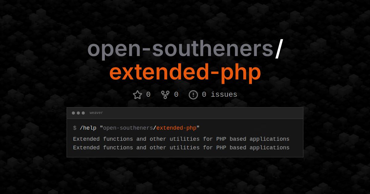 open-southeners/extended-php