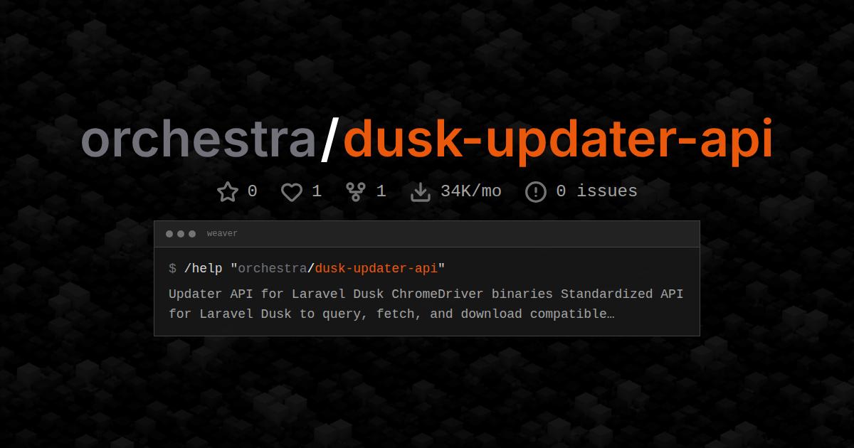 orchestra/dusk-updater-api