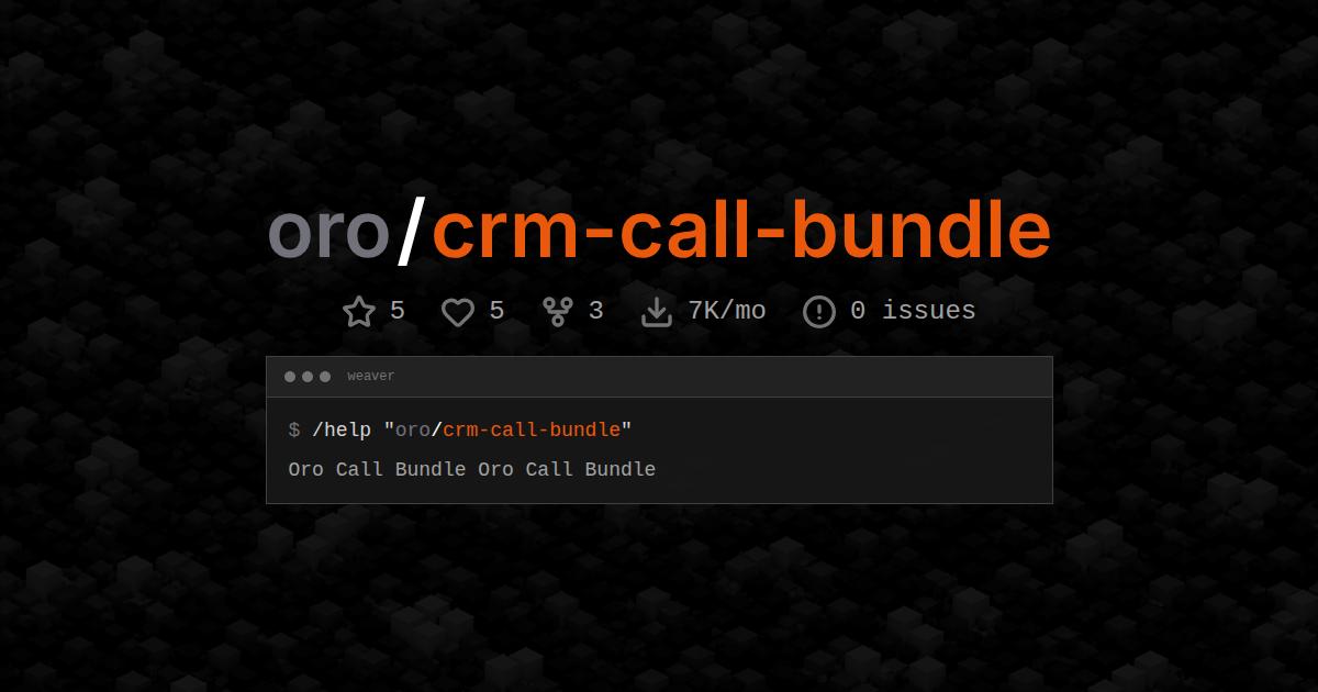 oro/crm-call-bundle