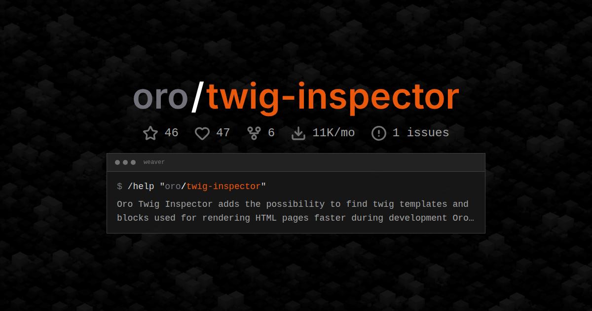 oro/twig-inspector