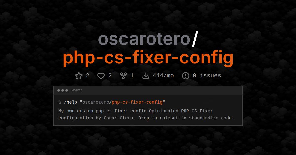 oscarotero/php-cs-fixer-config